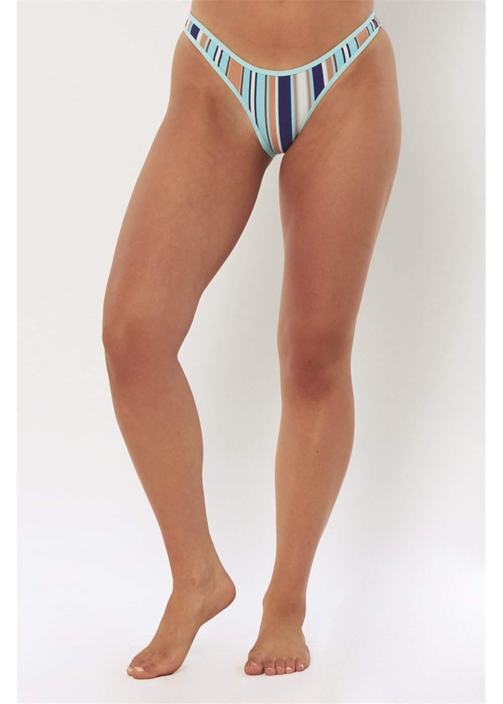 Sisstrevolution Stripe Jima Skimpy Bottom - Baja Blue