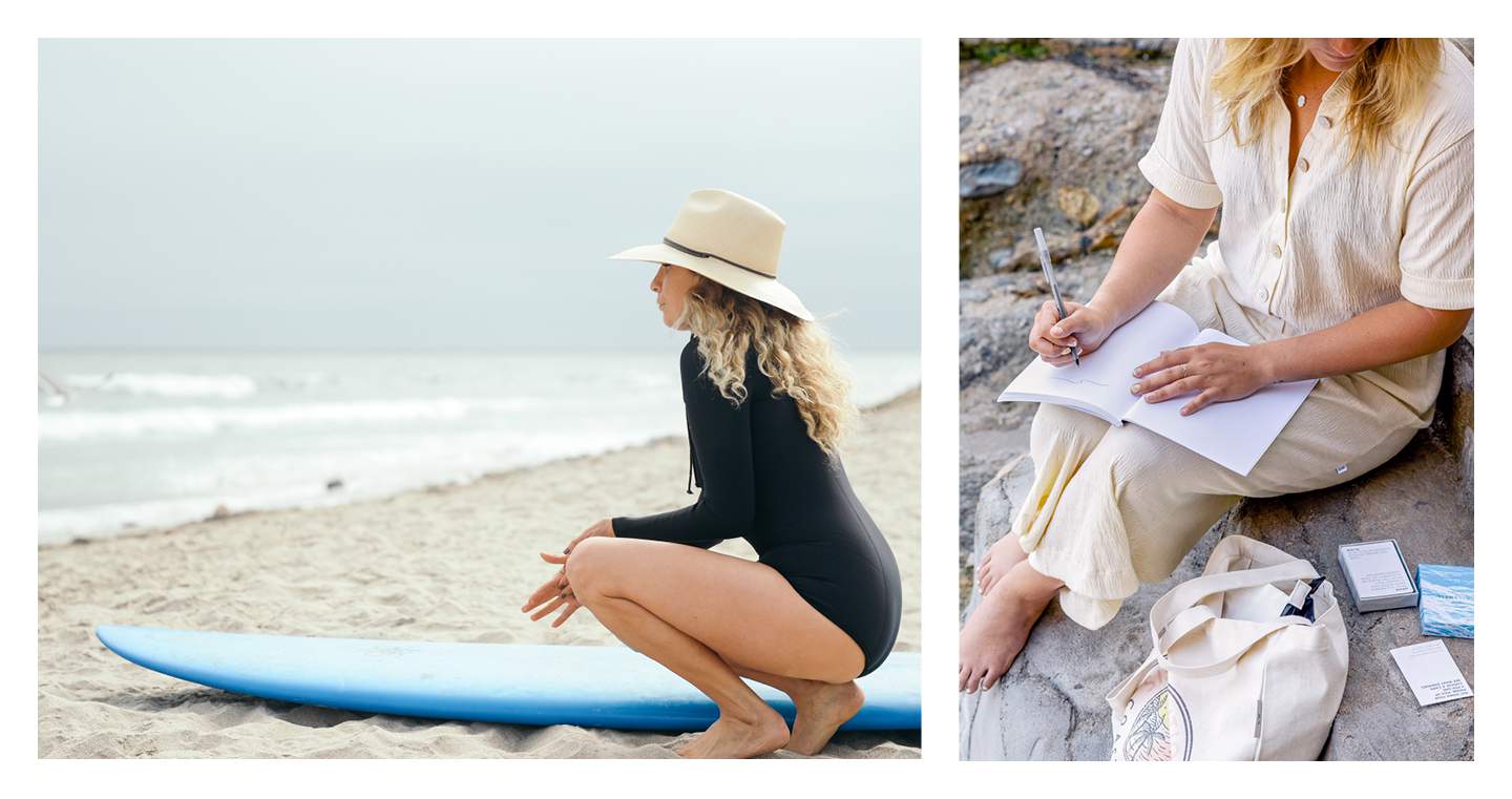 AllSwell Creative x Sisstrevolution: Surfing and journaling by the beach.