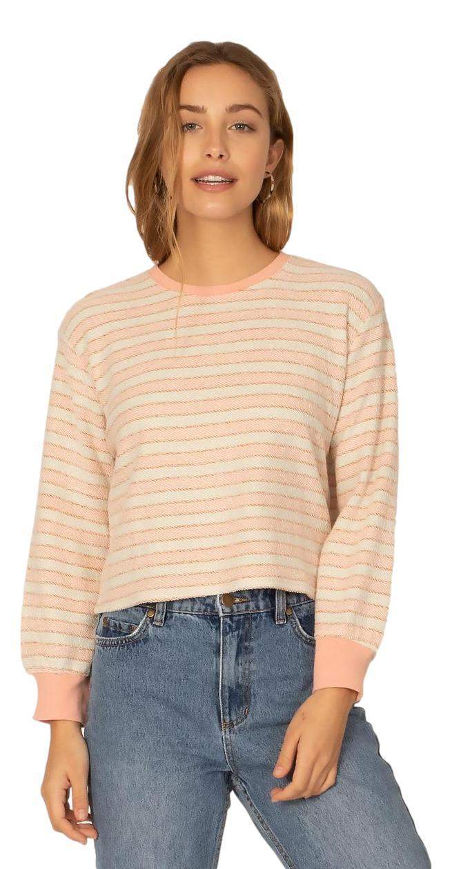 Sisstrevolution Sisstrevolution On The Flip Side Pullover - Peach