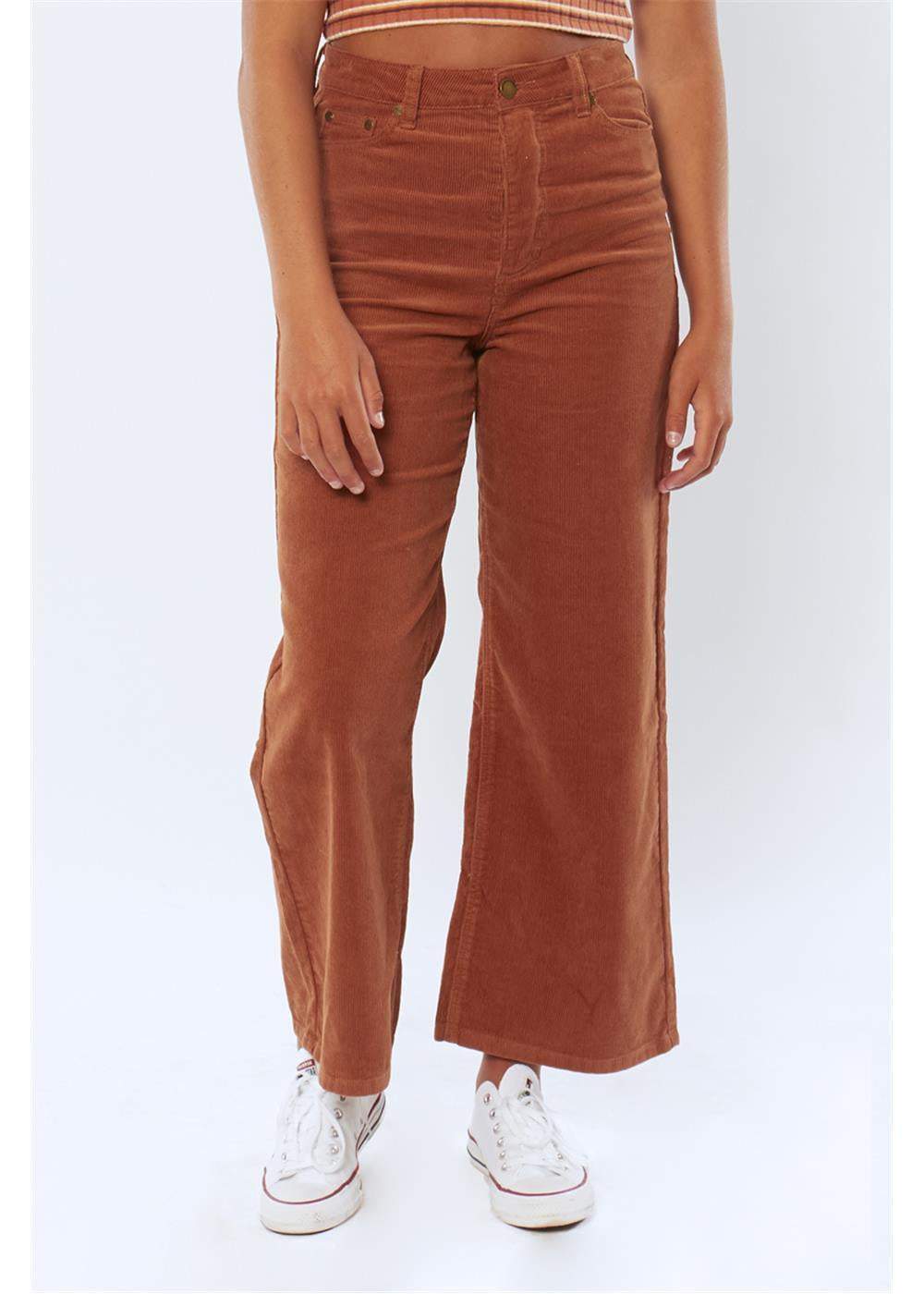 Sisstrevolution Sisstrevolution Poppy two woven cord pants- henna