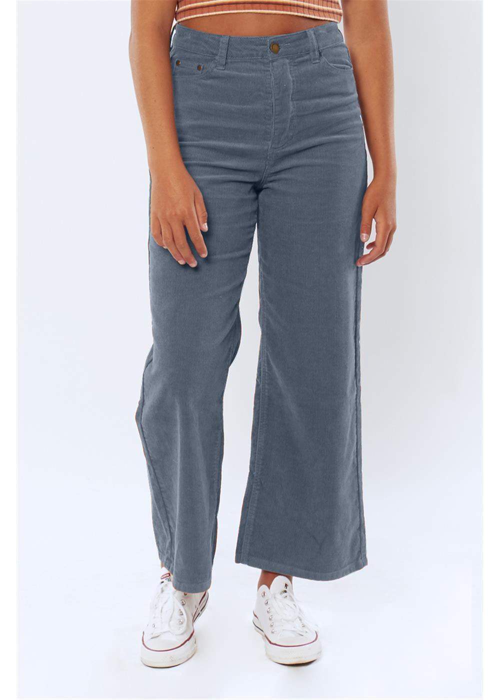 Sisstrevolution Sisstrevolution Poppy two woven cord pants- deep water