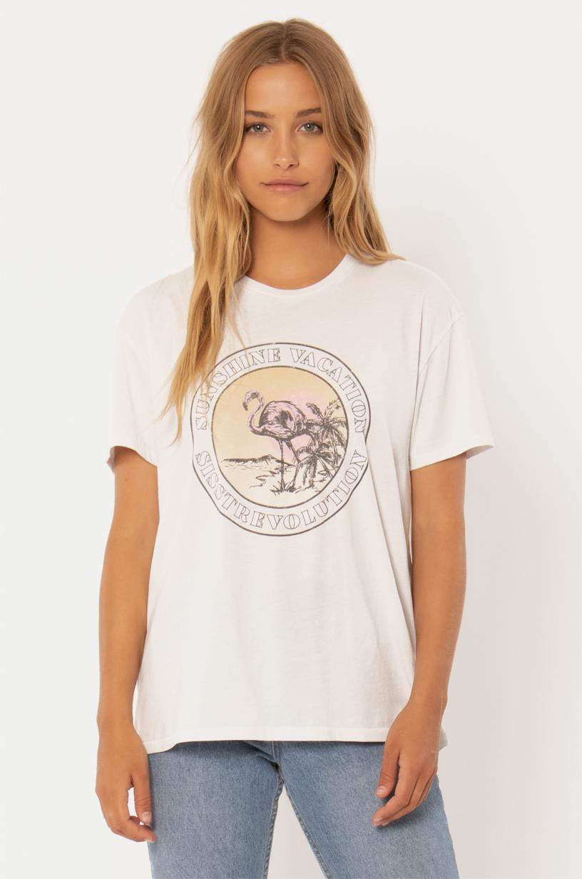 Sisstrevolution Sisstrevolution Sunshine Vacay tee shirt - white