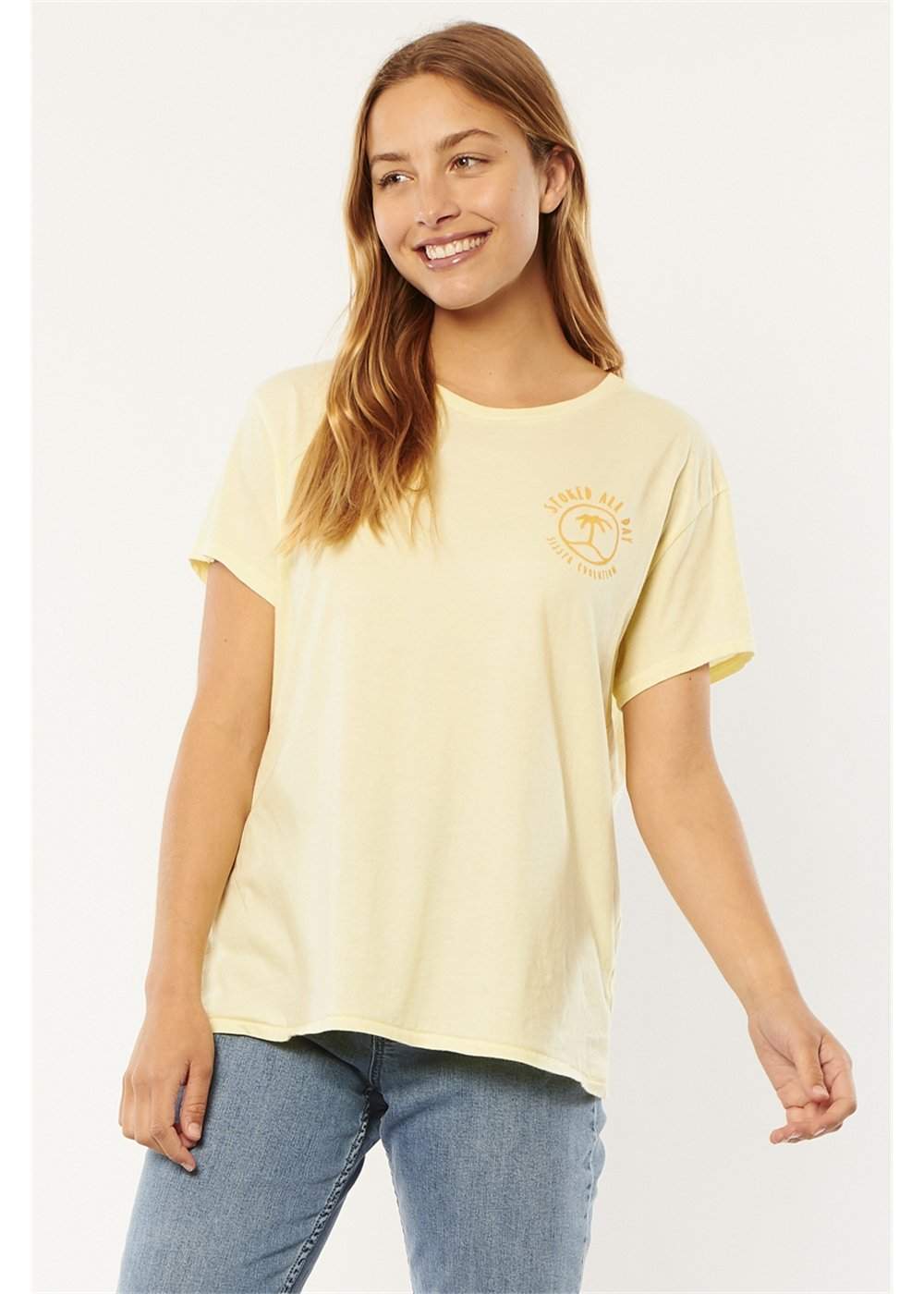 Sisstrevolution Sisstrevolution All Day Knit Tee - Lemon