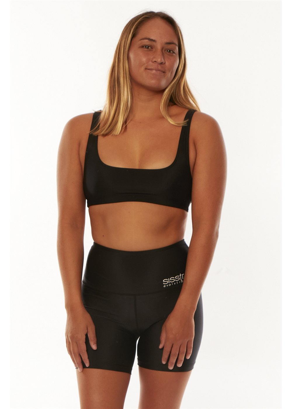 Sisstrevolution Solid Leda Bralette Top - Solid Black