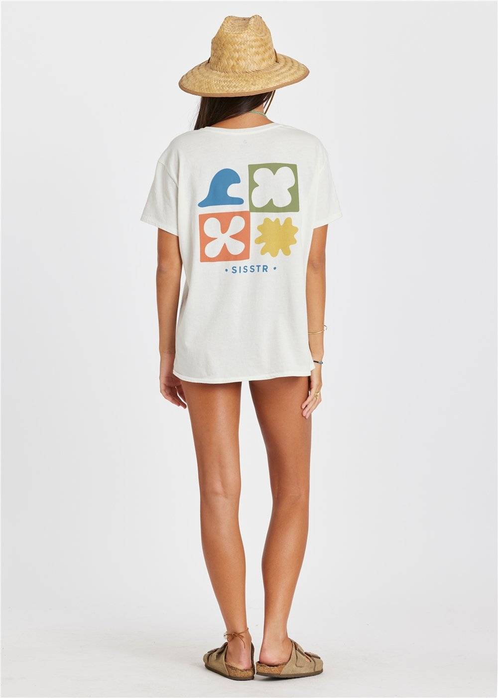 Sisstr Lou Boyfriend Short Sleeve Tee, White