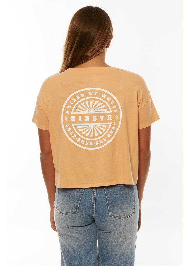 Sisstrevolution Raised By Waves Knit Crop Tee