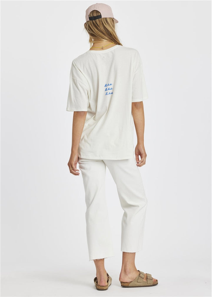 Sisstrevolution Kickin It Slouch Short Sleeve Tee - White
