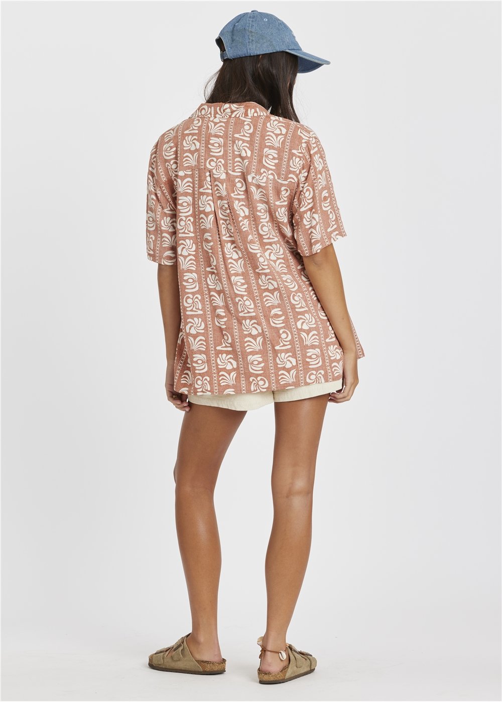 Sisstrevolution Island Beauty SS Woven Top - Henna
