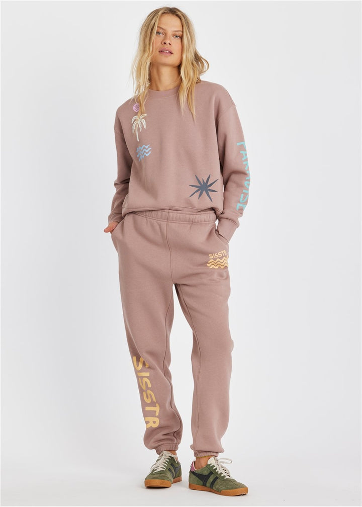 Sisstrevolution Surf Long Sleeve Fleece Crew - Sweet Clay