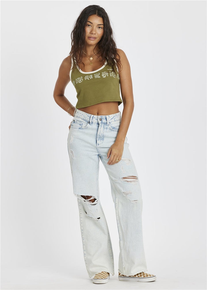Sisstrevolution Layla Knit Tank Top - Army
