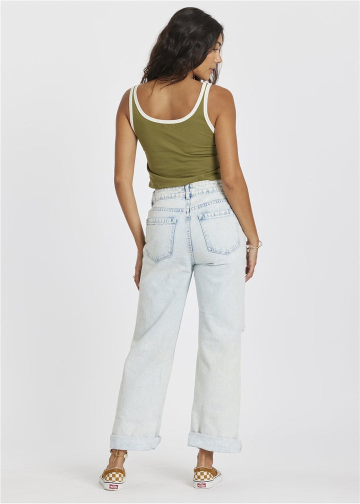 Sisstrevolution Layla Knit Tank Top - Army
