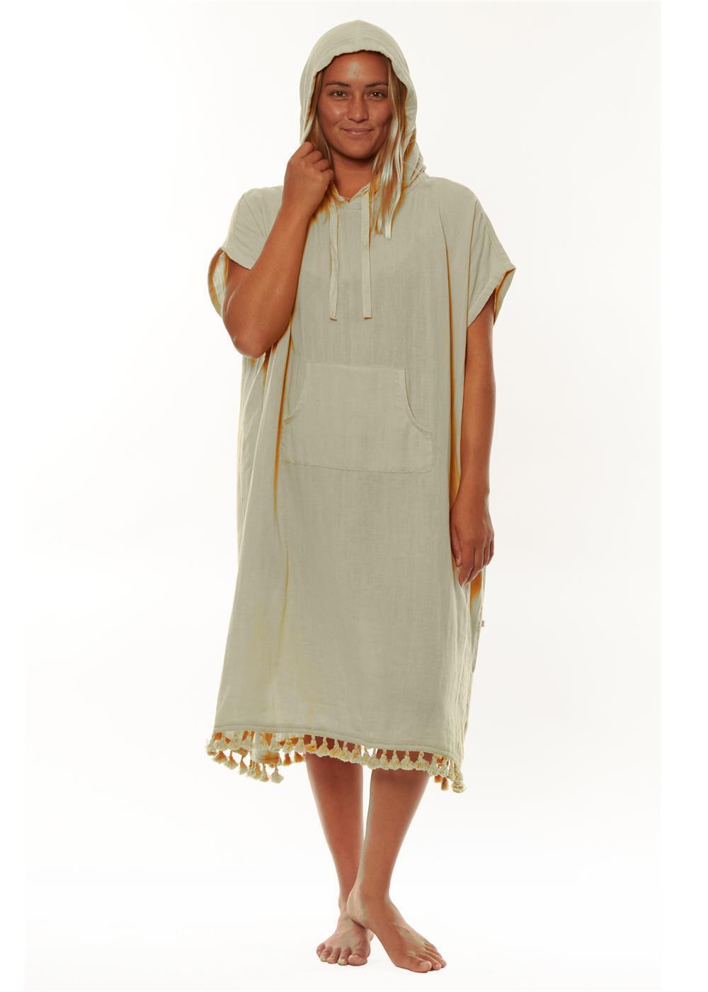 Sisstrevolution Sisstrevolution Sunny side Hooded Towel - palm green