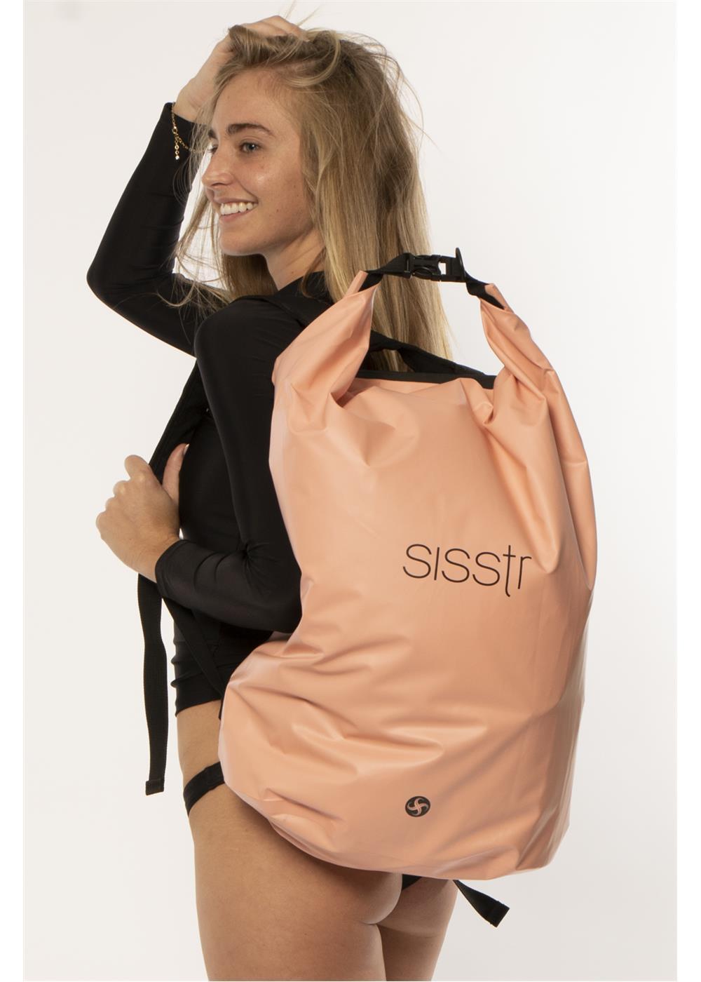 Sisstrevolution Tide wet/dry coral backpack for women, stylish and functional.
