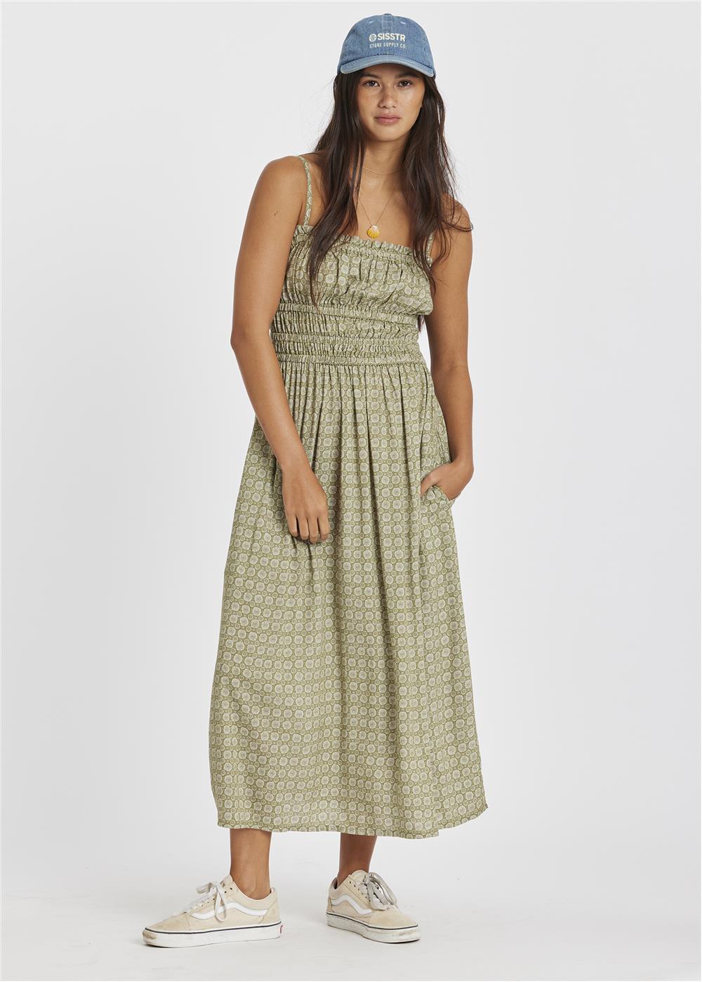 Sisstrevolution Bay Breeze Woven Tank - Army