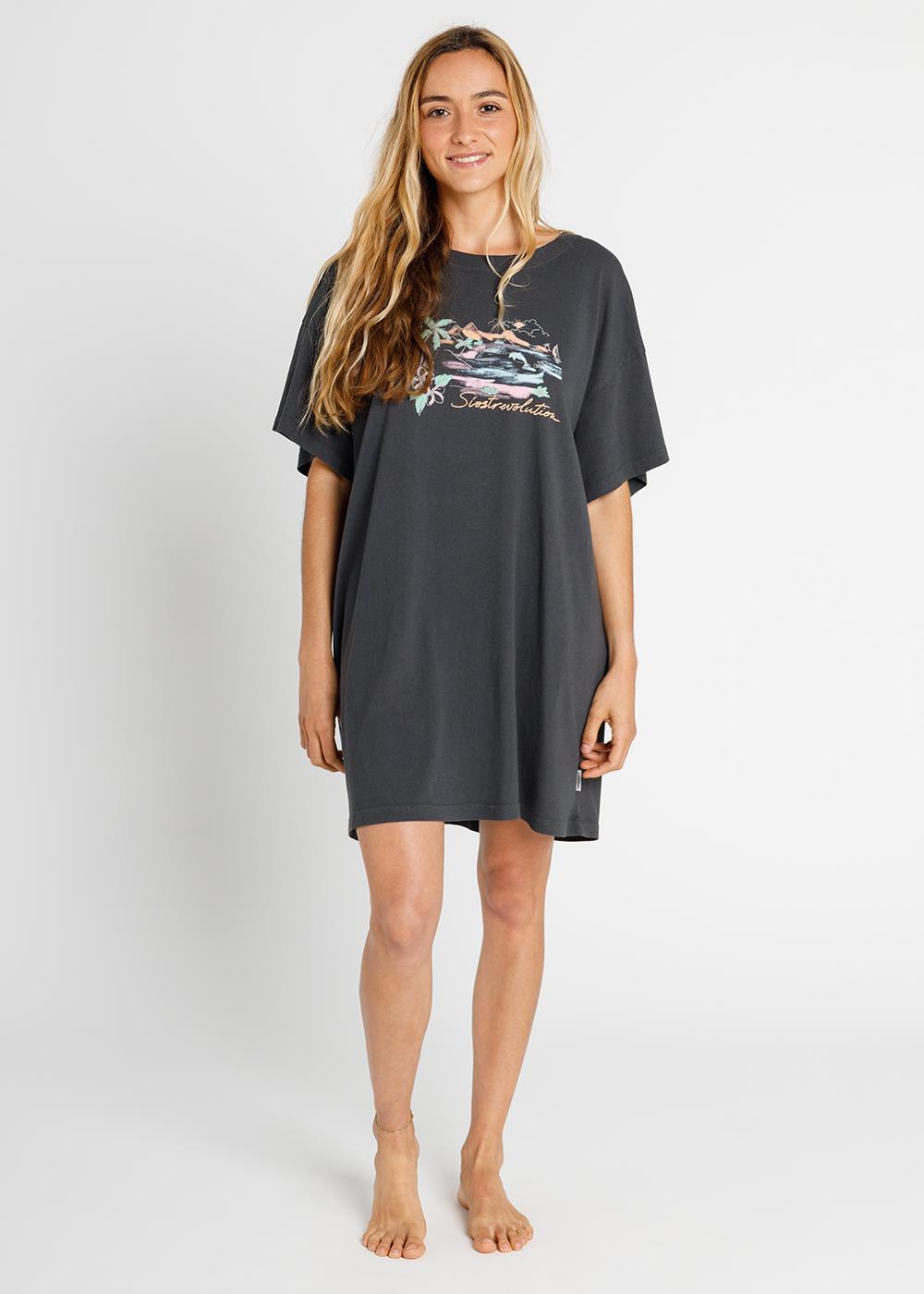 Sisstrevolution Dreaming Beach Dress - Charcoal