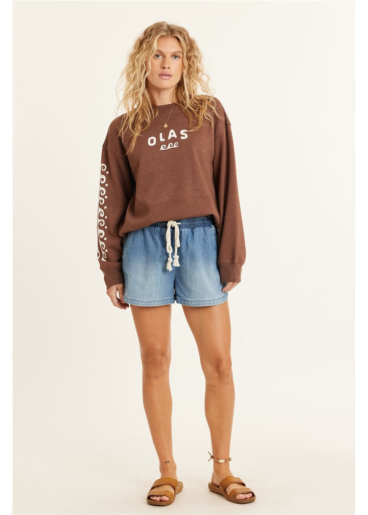 Sisstrevolution Lucia Long Sleeve Fleece Crew