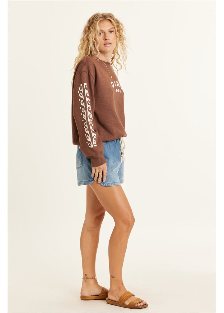 Sisstrevolution Lucia Long Sleeve Fleece Crew