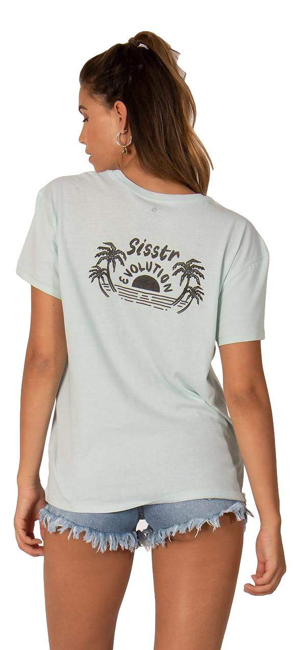 Sisstrevolution Sisstrevolution Paradise cove tee shirt - mist