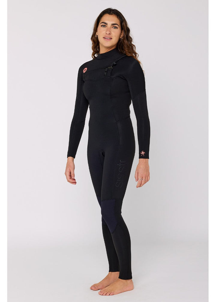 Sisstrevolution 7 Seas 3/2 Chest Full Wetsuit - solid black