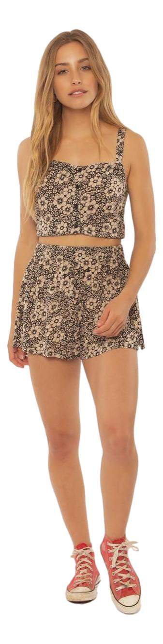 Sisstrevolution Sisstrevolution Blossom woven short - black