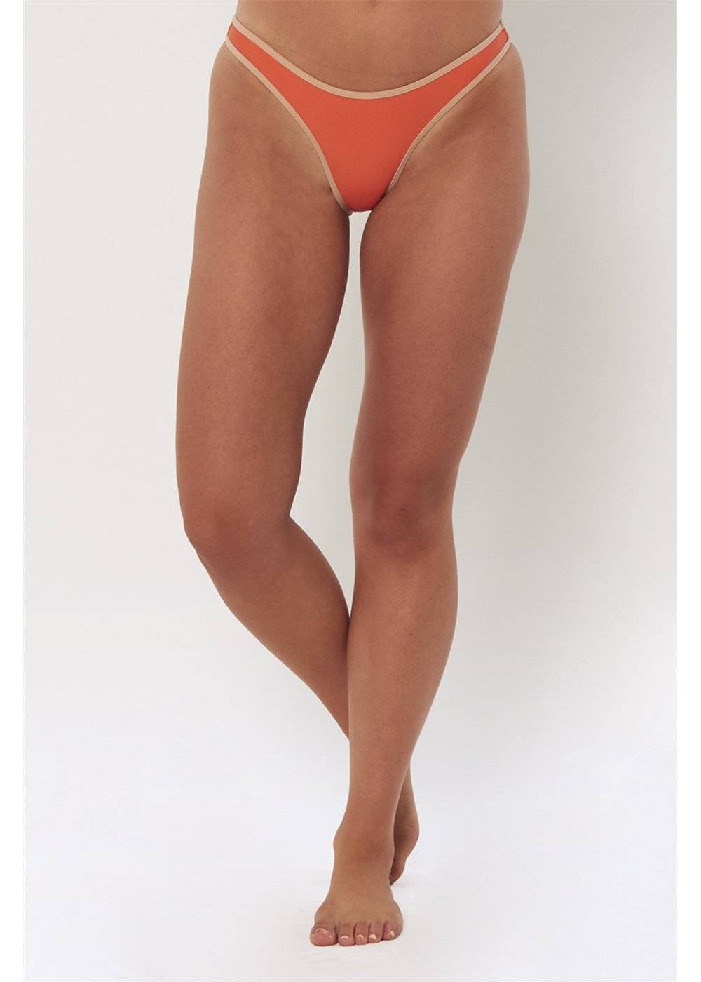 Sisstrevolution Sisstrevolution Solid Sulu Skimpy Bottom Swim - Sunburn