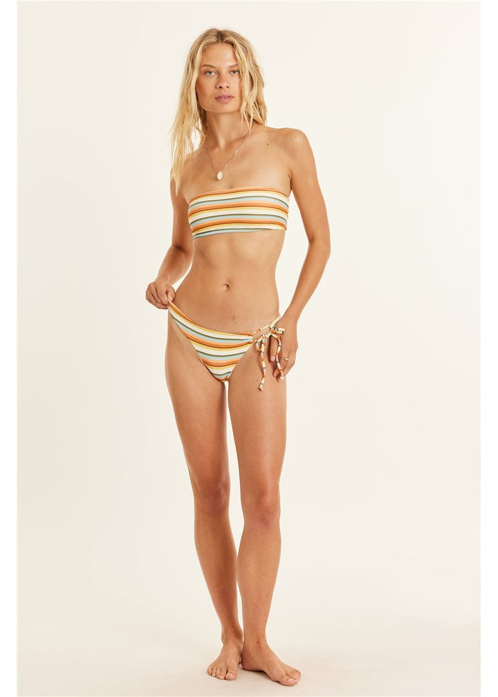 Sisstrevolution Line Up Rib Bandeau Swim Top - Multi