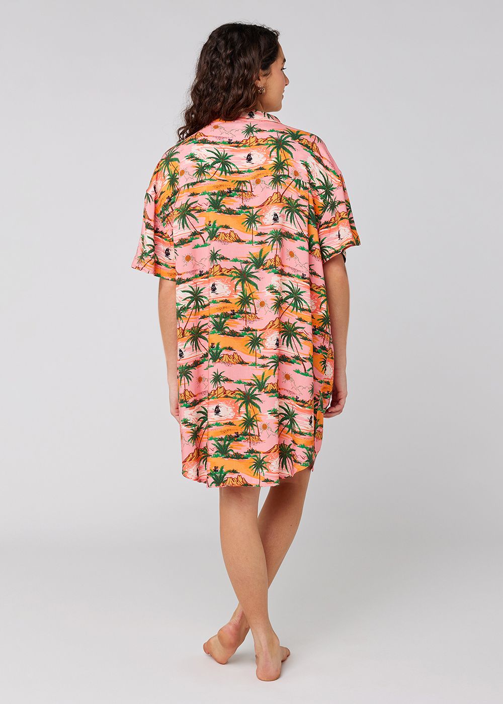 Sisstrevolution Sisstrevolution Hula Dress - Pink Hibiscus