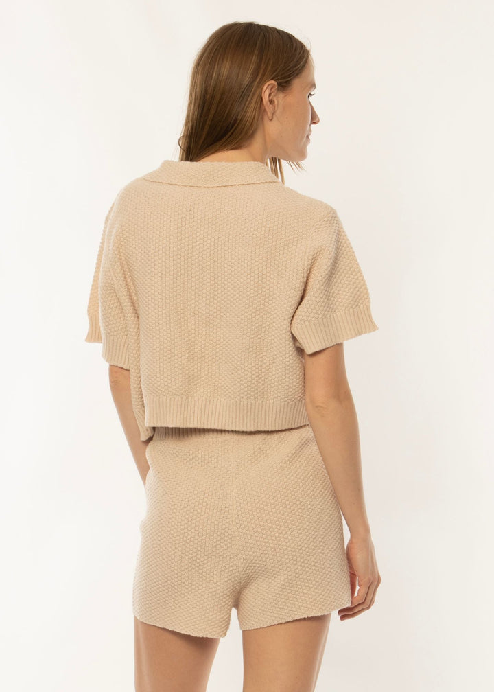 Sisstrevolution Sisstrevolution Playa Del Sol SS Sweater - Almond Cream