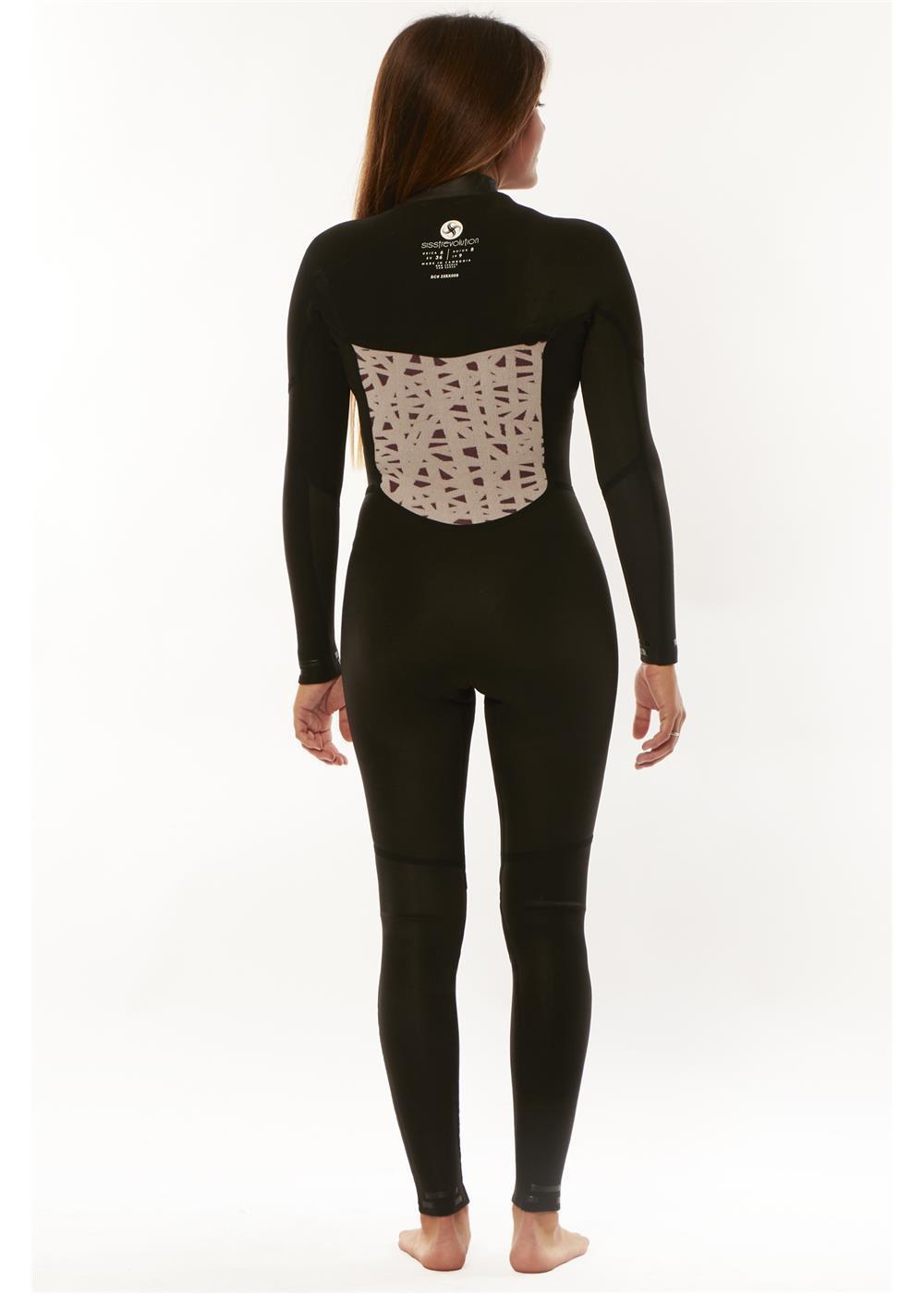 Sisstrevolution 7 Seas 3/2 Chest Full Wetsuit - solid black