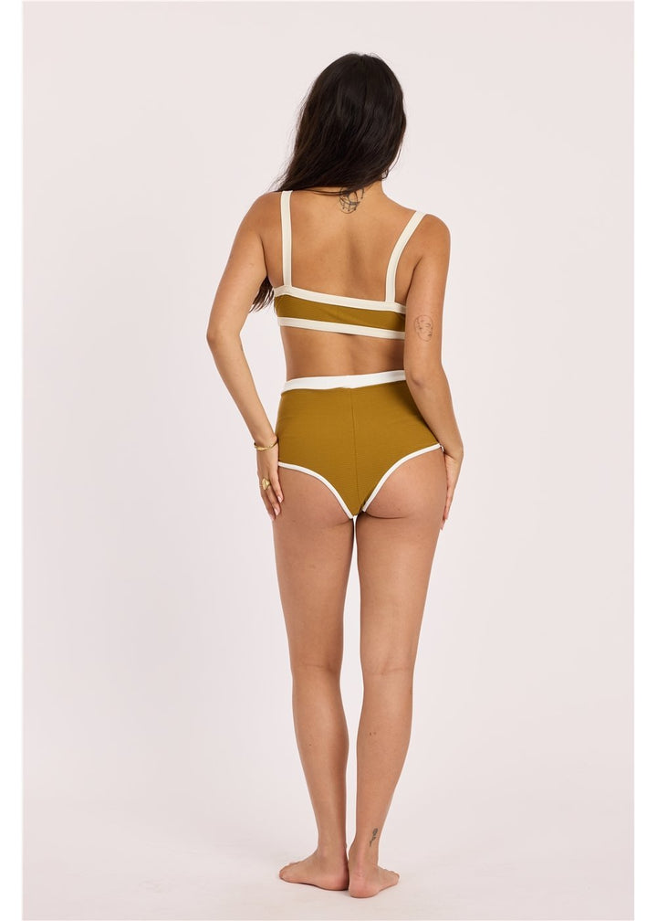 Sisstr Rising Tides High Waist Short Bikini Bottom - sisstrevolution.co.uk