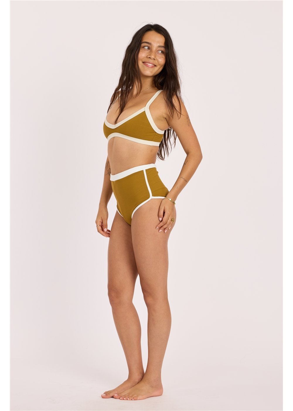 Sisstr Rising Tides High Waist Short Bikini Bottom - sisstrevolution.co.uk