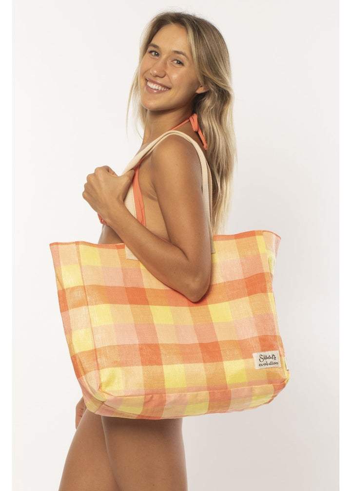 Sisstrevolution Beach Plaid Tote - sisstrevolution.co.uk