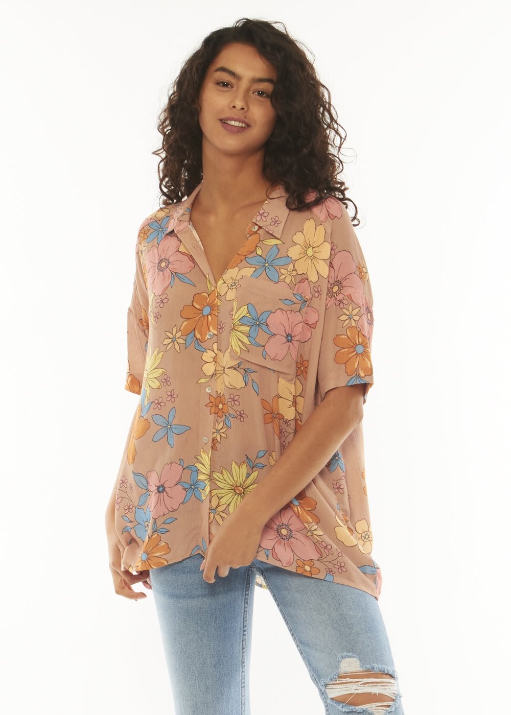 Sisstrevolution Stay Stoked SS Woven Top - sisstrevolution.co.uk